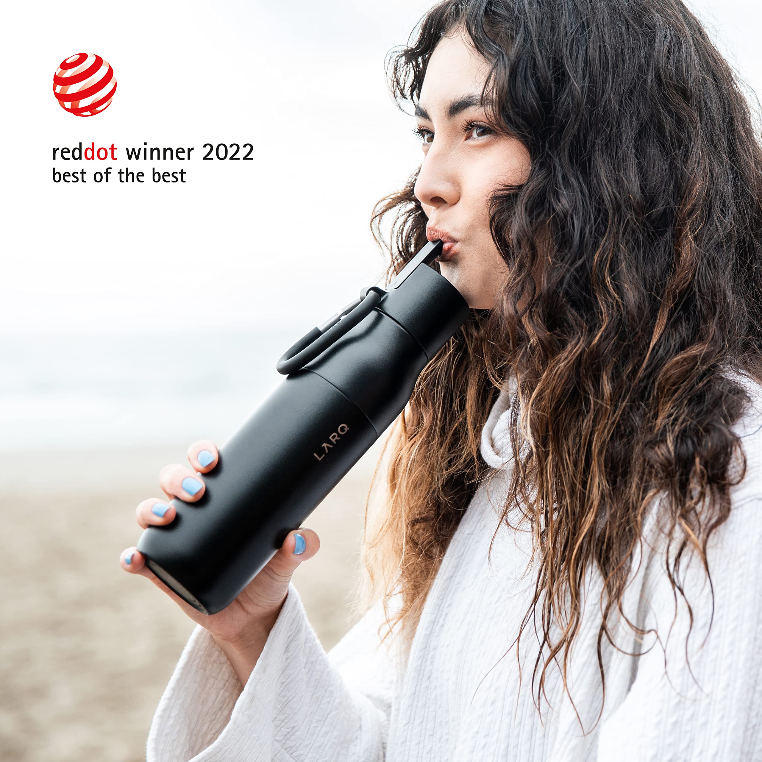 LARQ Holiday Bundle Set Bottle Filtered Insulated Water Bottle 17oz + 25oz | Reusable Bottles, Travel Friendly, BPA Free - Image 8