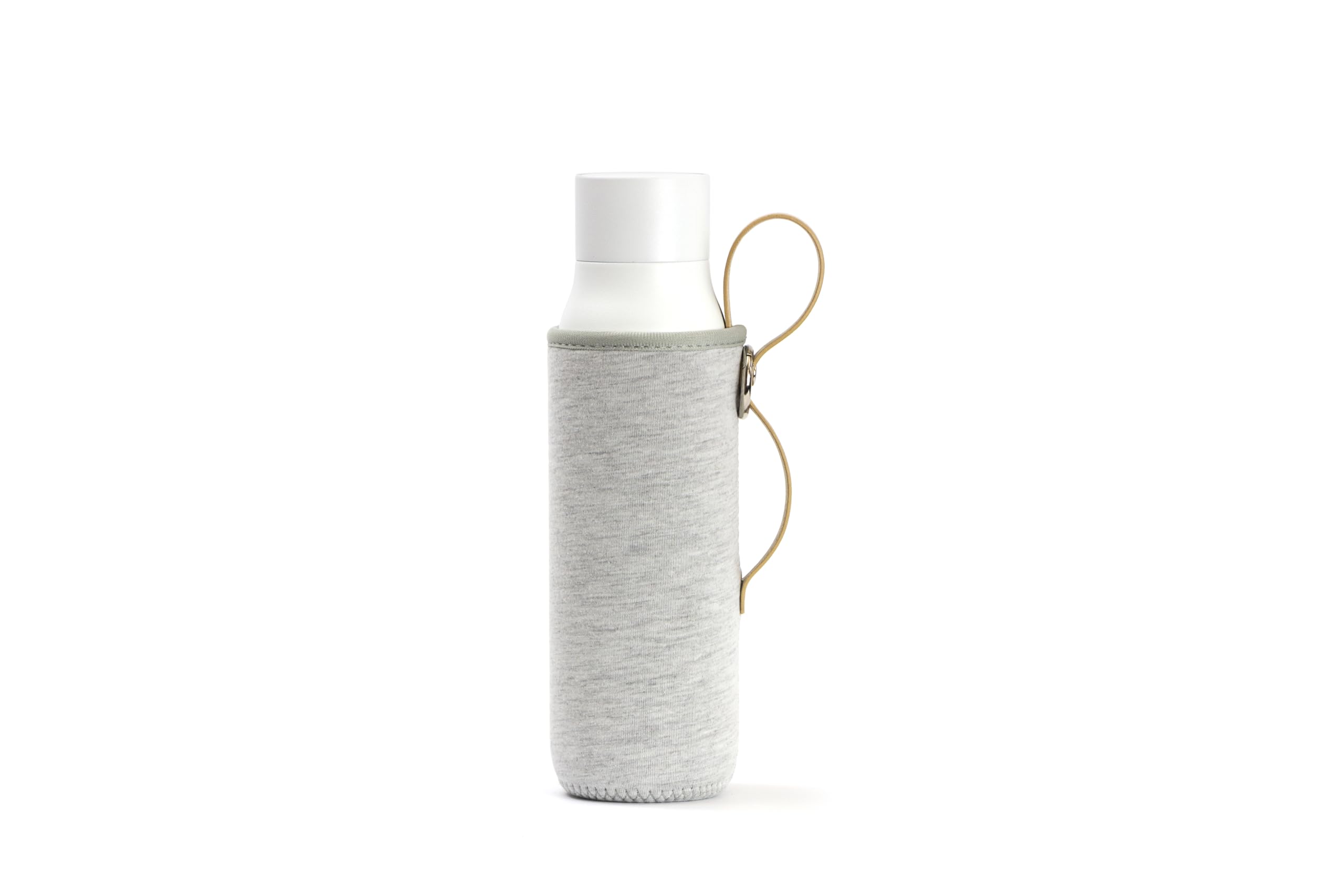 LARQ Bottle Limited Edition Travel Sleeve with Easy-Carry Leather Strap - 17 oz/24 oz, Heather Grey - Image 6