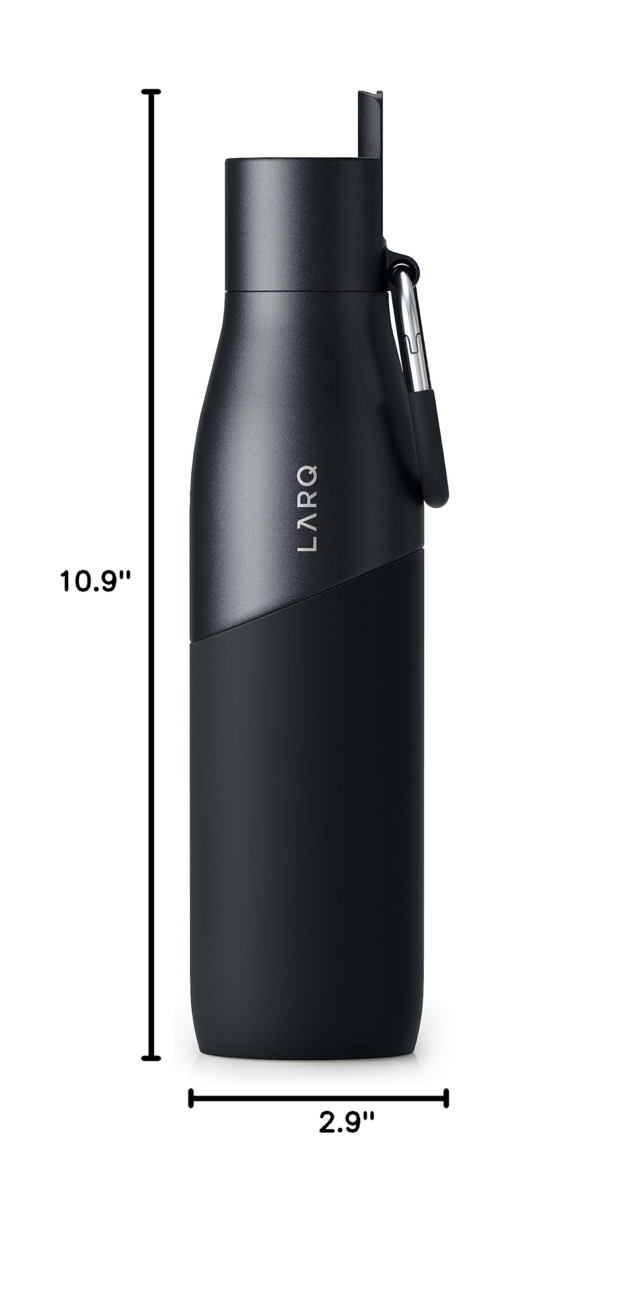 LARQ Bottle Movement Filtered - Lightweight Non-Insulated Stainless Steel Water Bottle BPA Free with Nano Zero Technology and Long-Lasting Filters, White/Pebble, 32oz - Image 9