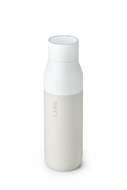 LARQ Bottle PureVis 17 oz - Self-Cleaning and Insulated Stainless Steel Water Bottle with UV Water Purifier and Award-winning Design | Reusable & Travel Friendly, 1-Year Warranty, Granite White - Image 4