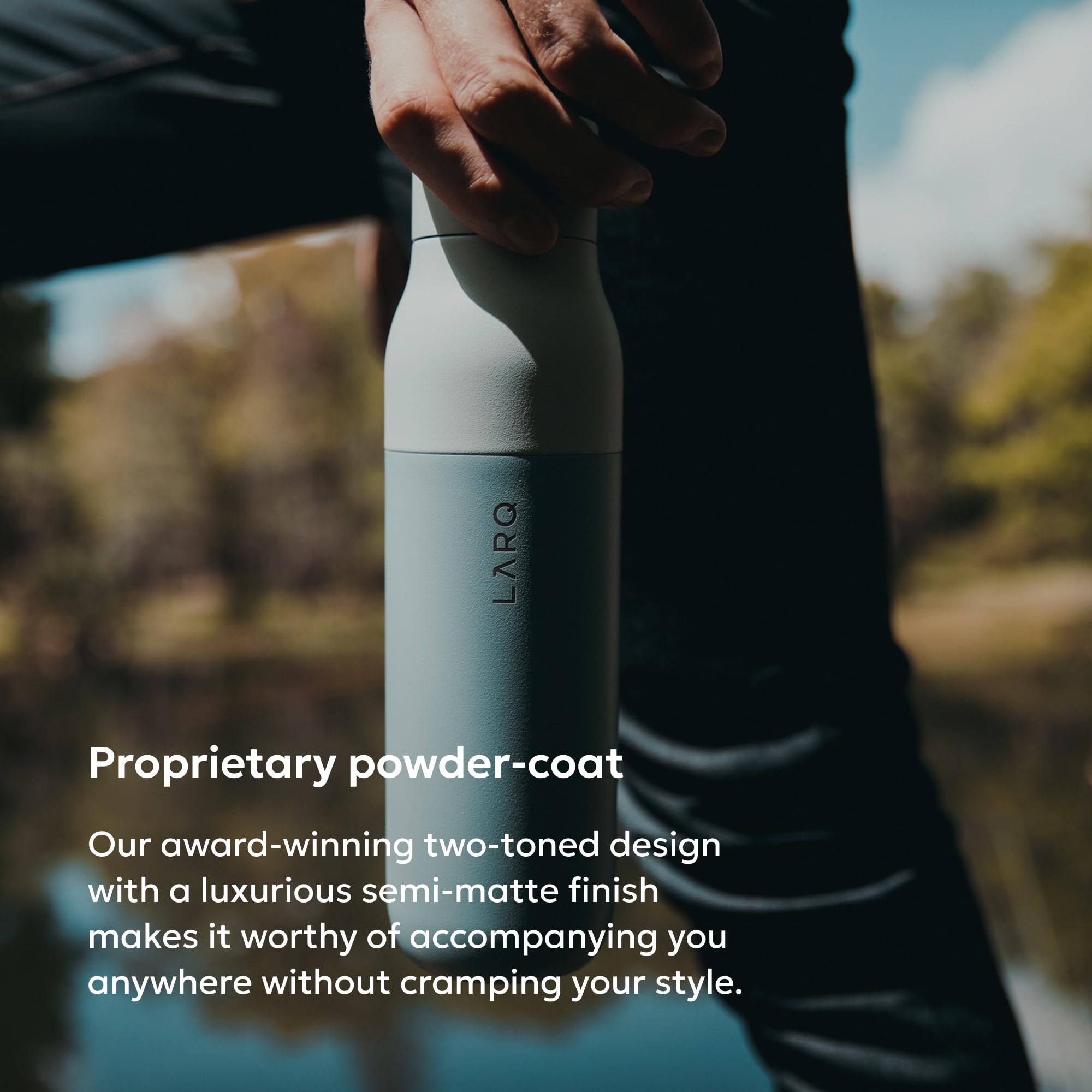 LARQ Bottle Twist Top 17 oz - Insulated Stainless Steel Water Bottle | BPA Free | Reusable Water Bottle for Camping, Office, and Travel | Keep Drinks Cold and Hot, Seaside Mint - Image 5