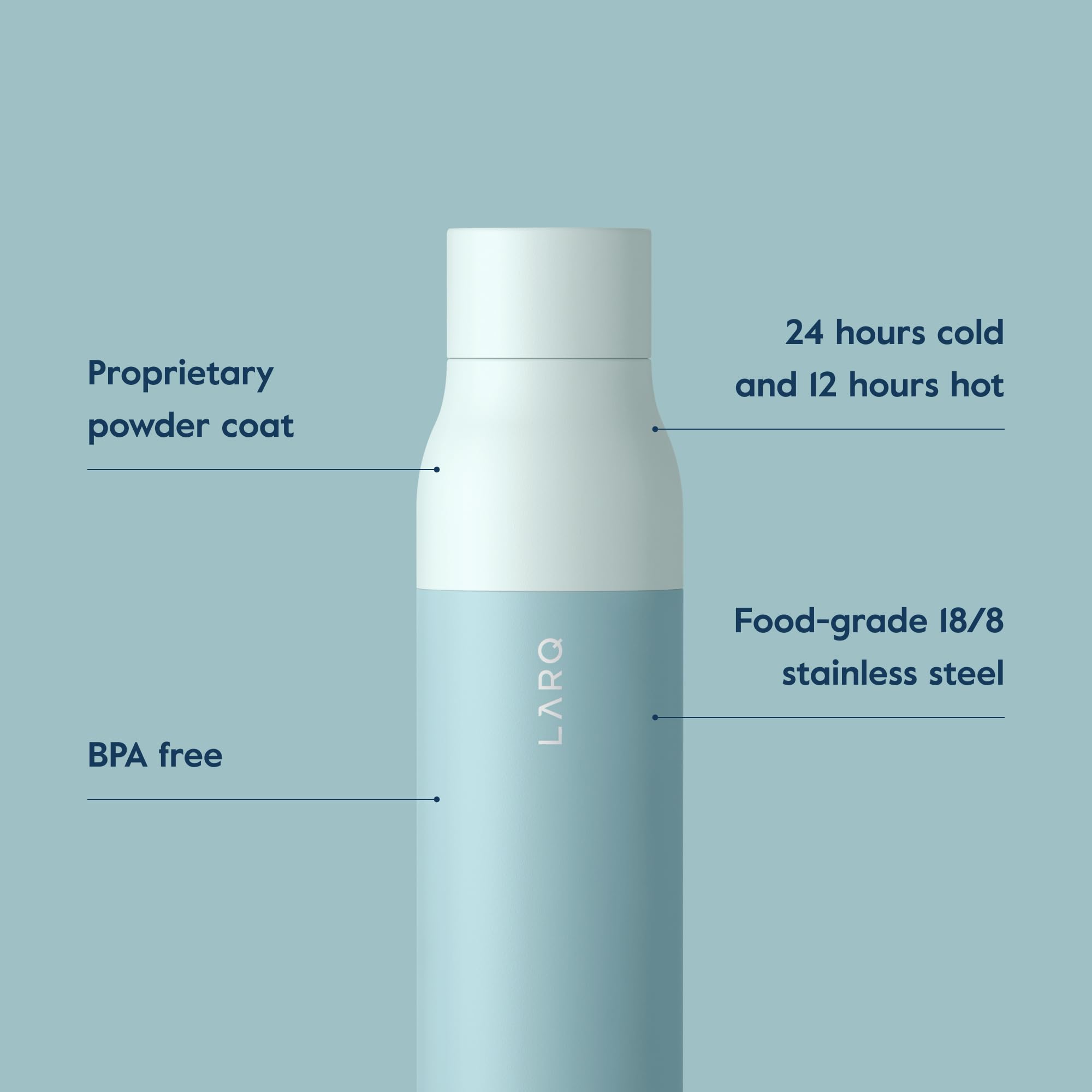 LARQ Holiday Bundle Set - 2x Pack Bottles Swig Top 34oz + Twist Top 25oz, Insulated, Travel Friendly - Image 3