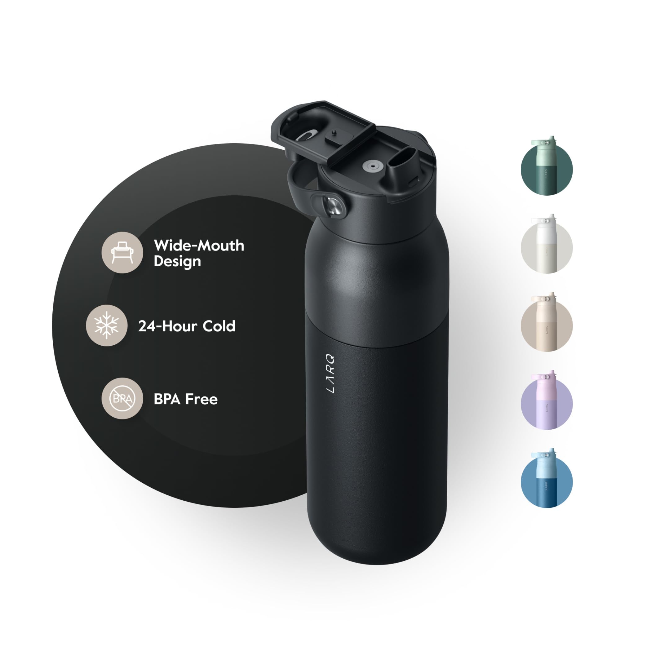 LARQ Jolly Good Gift Set - 3x Bottles Swig Top 23oz - Insulated Stainless Steel Water Bottles With Built-In Silicone Handle | Thermos, BPA Free| Keep Drinks Cold for 24 Hour - Image 6