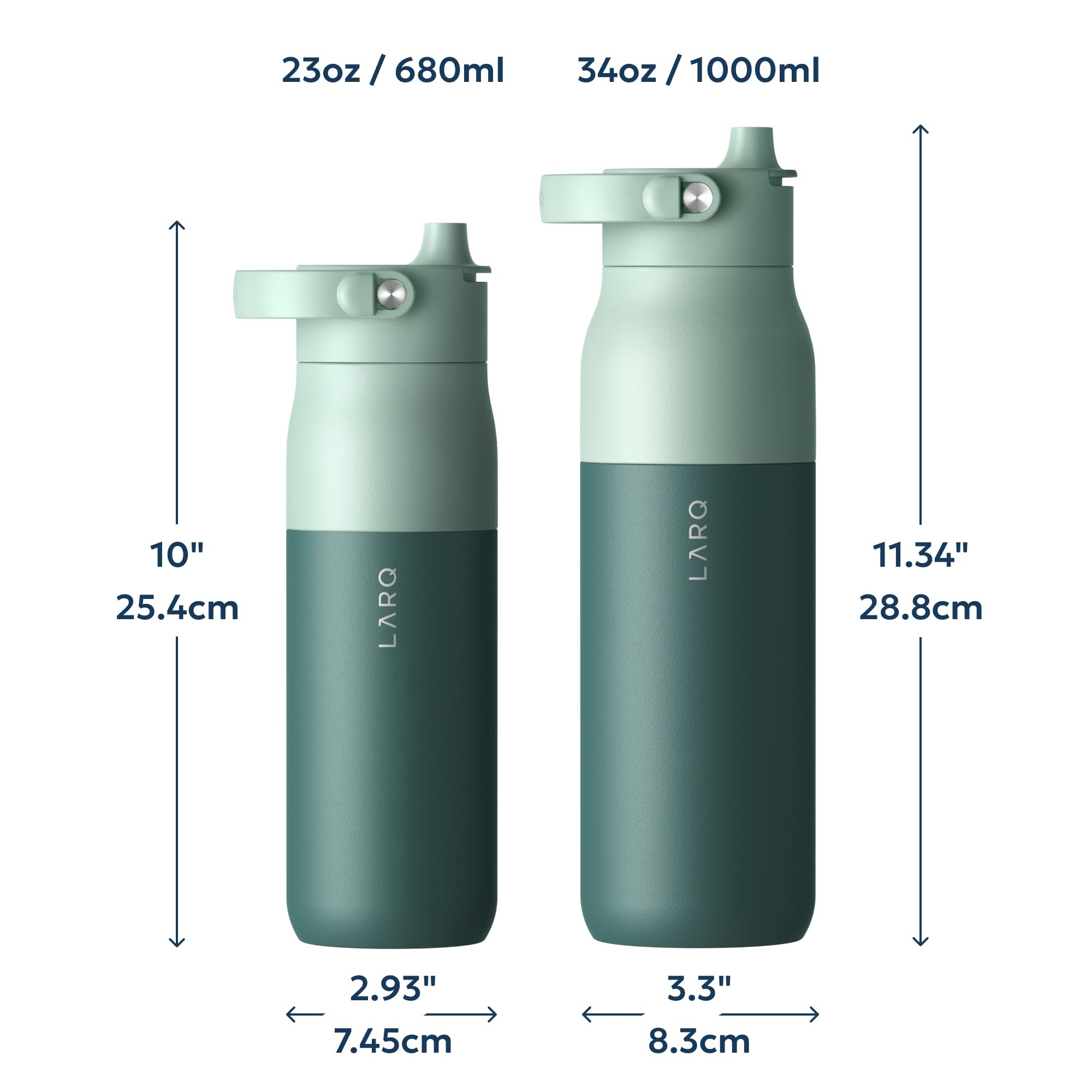 LARQ PureVis 2 Self Cleaning Water Bottle - UV Water Purifier with Filter Straw, Smart App Hydration Tracking, Insulated Stainless Steel - Image 6