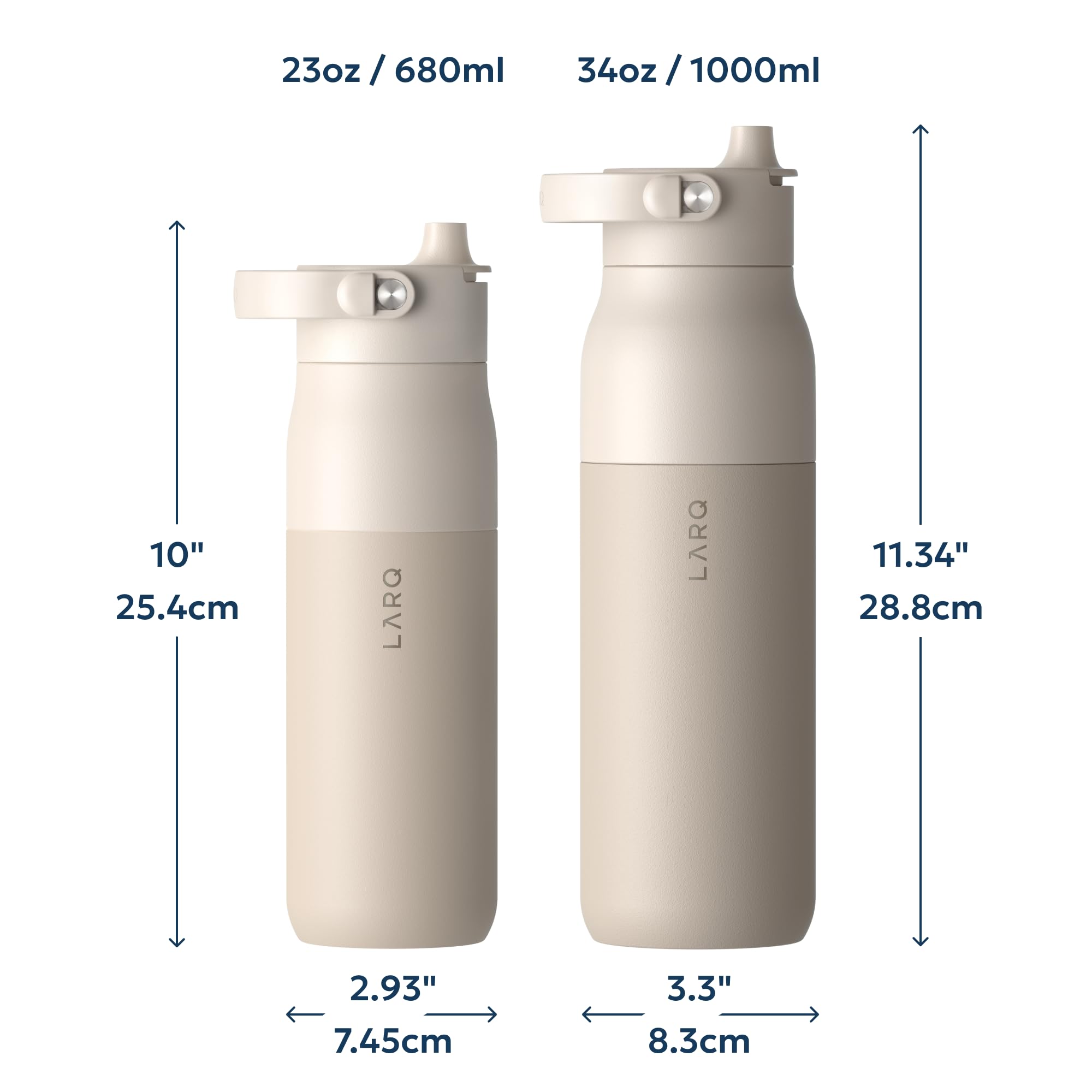 LARQ PureVis 2 Self Cleaning Water Bottle - UV Water Purifier with Filter Straw, Smart App Hydration Tracking, Insulated Stainless Steel - Image 6